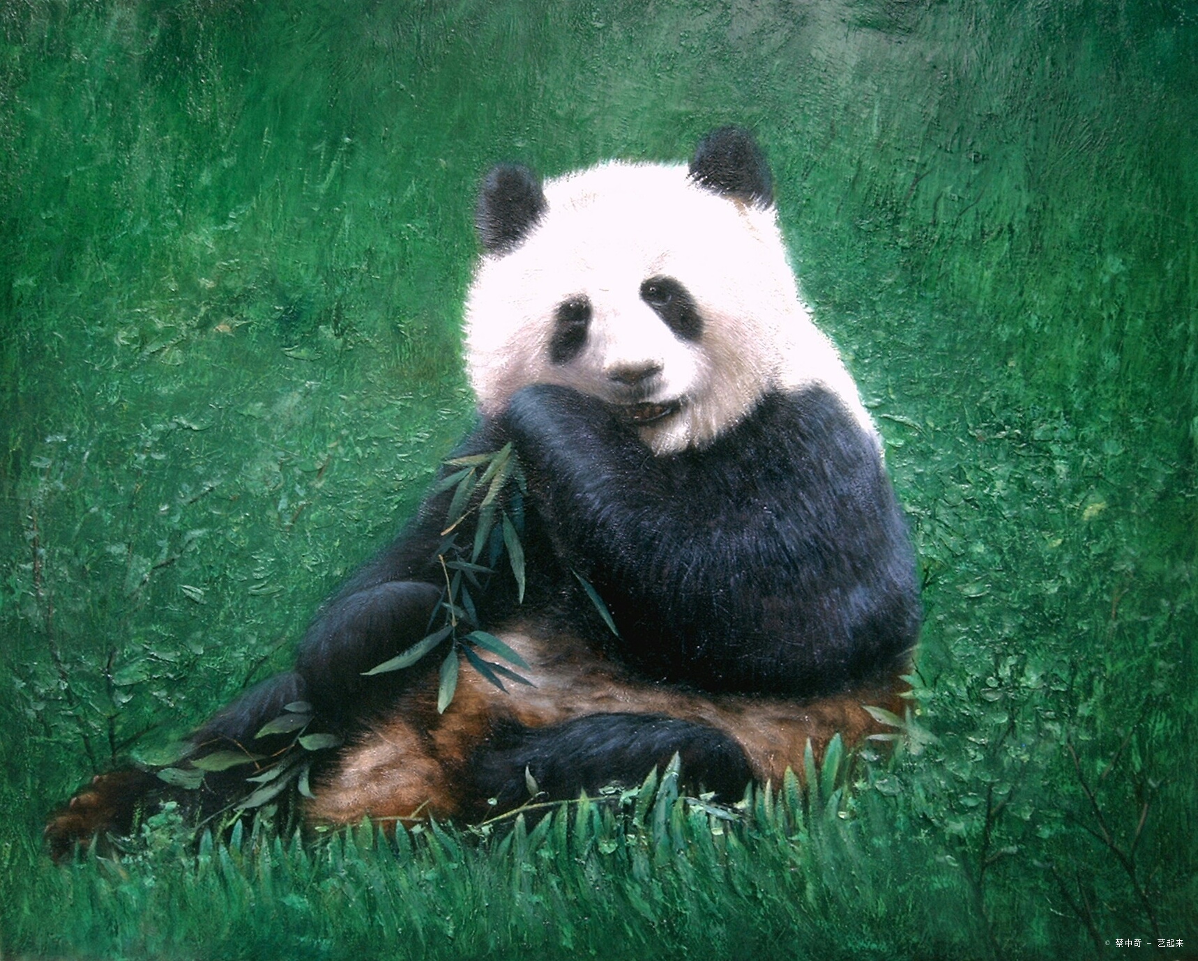 《大熊猫》110x100cm油画2007年创作