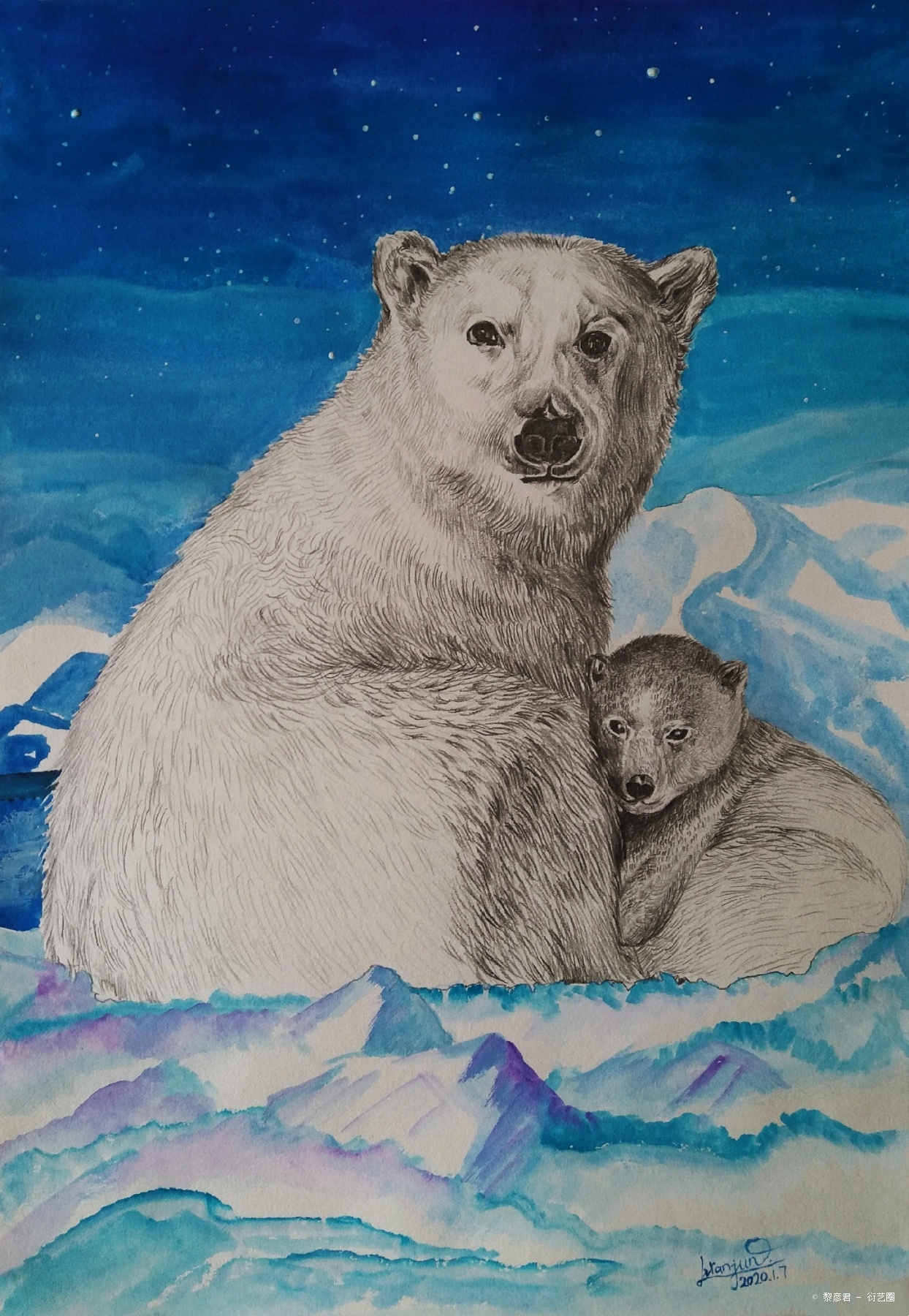 《北极熊·母爱》