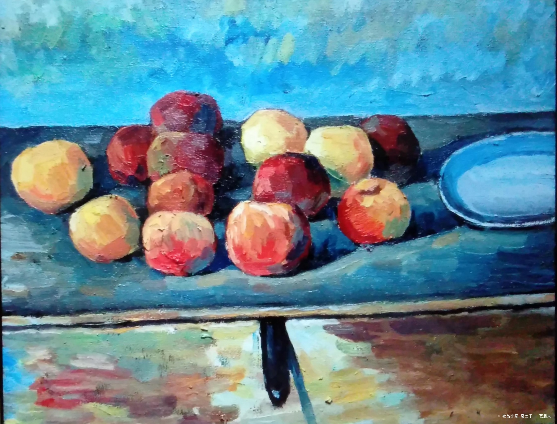 木板上的水果