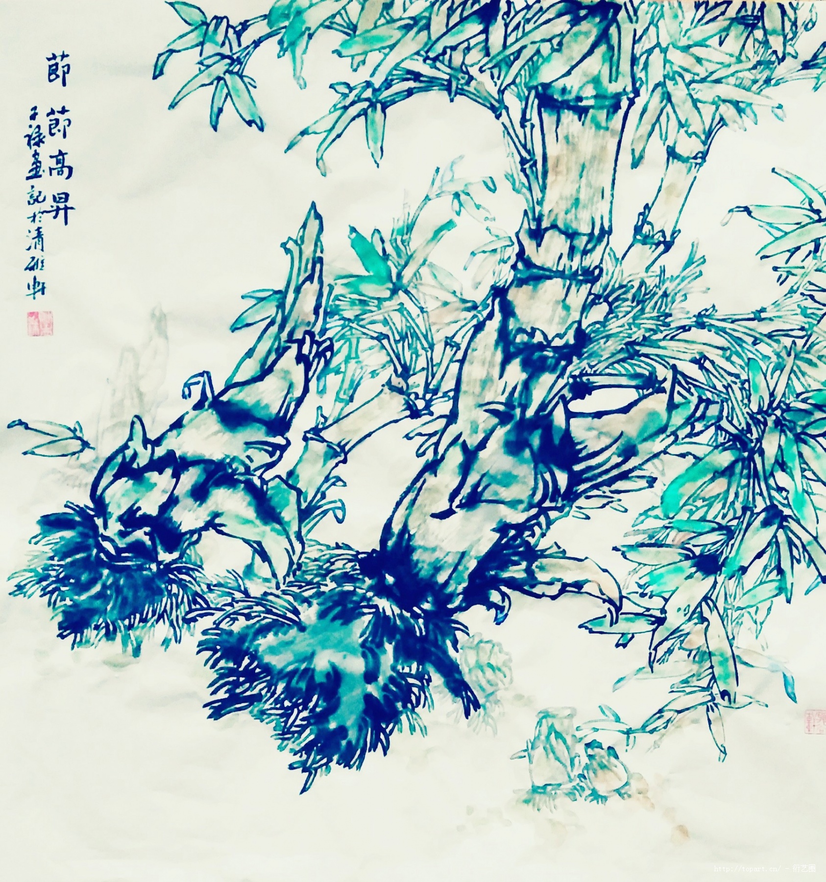 节节高升,苏三淇 2018年纸张国画 衍艺圈 topart.