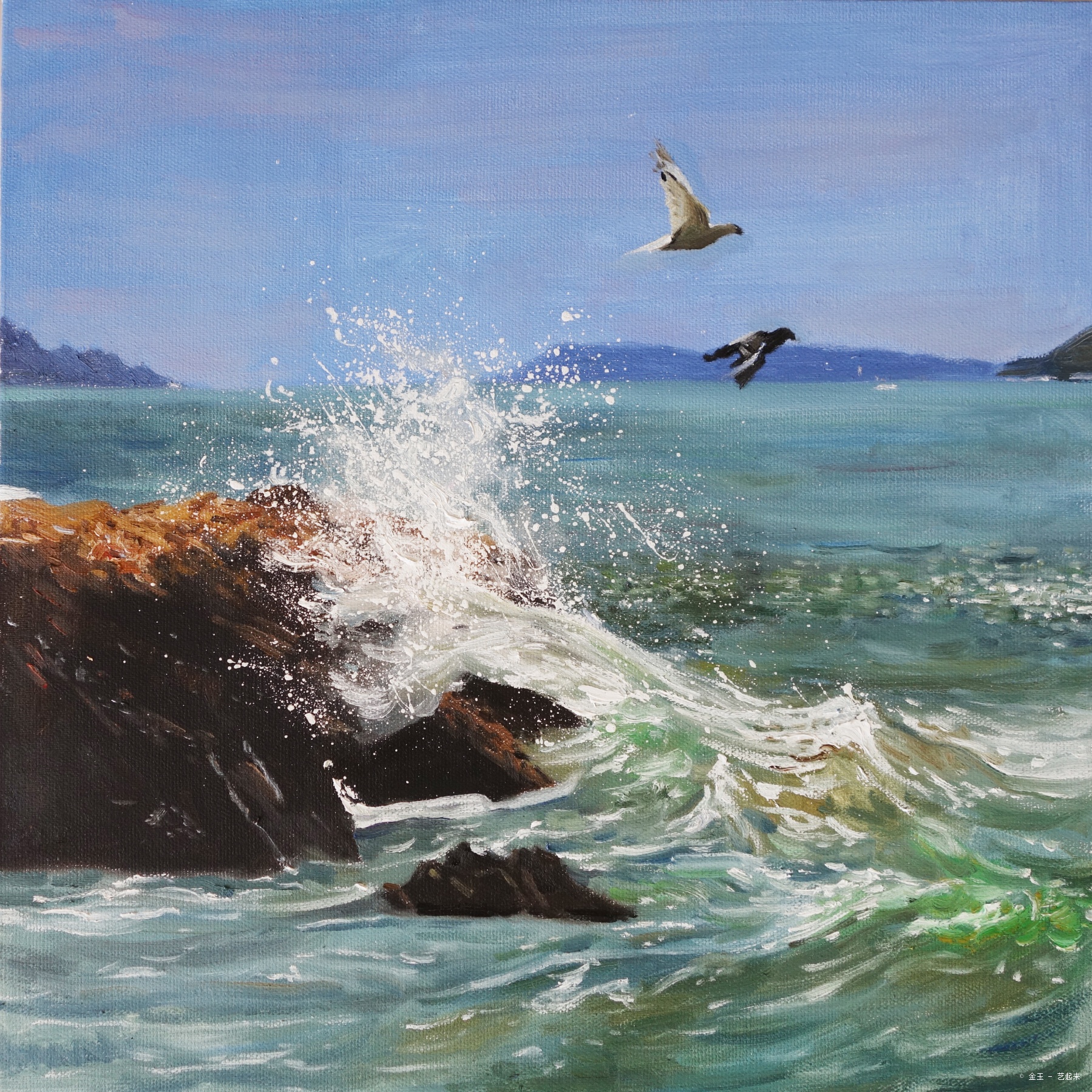 海鸥,金玉, 2018年布面油画 | 衍艺圈 - topart.