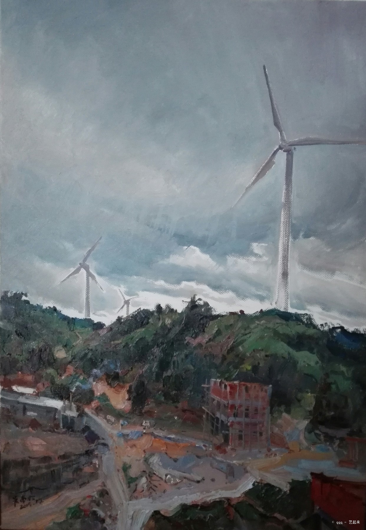 风车,朱南松, 2015年布面油画 | 艺起来 - topart.