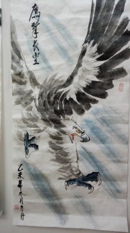 杨方舟花鸟画《雄风》