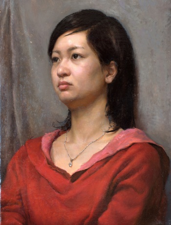 红衣女子肖像