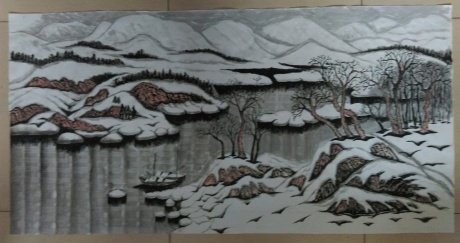 冰雪山水画