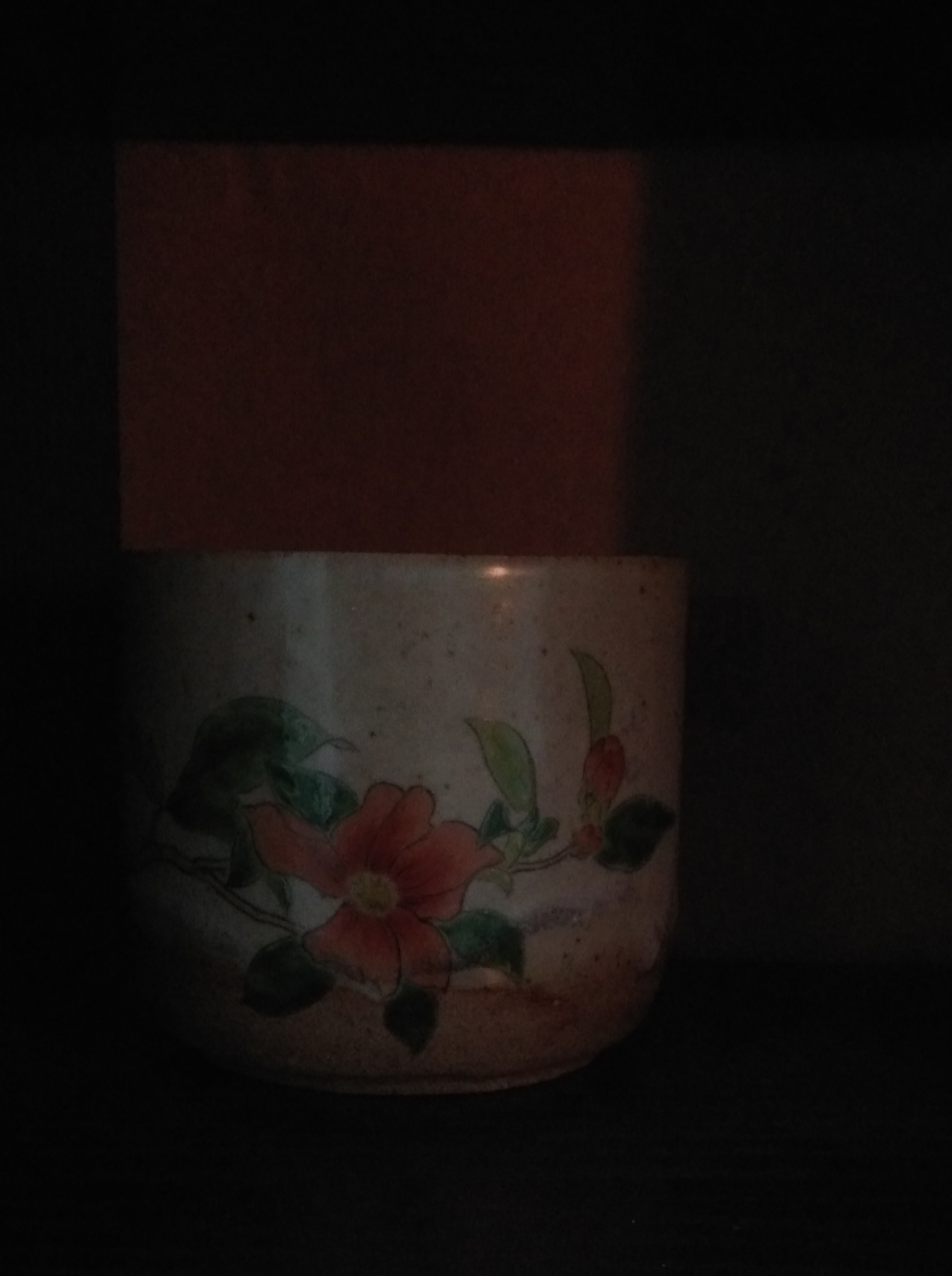 古彩日式抹茶老陶泥杯