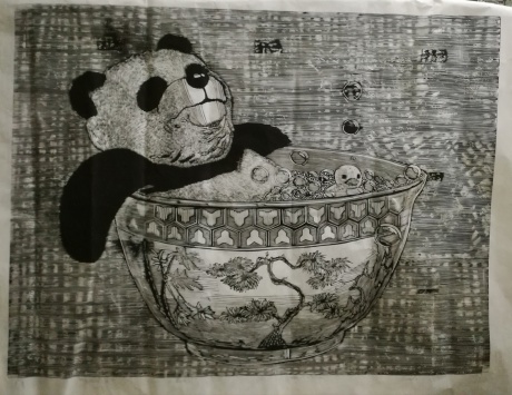 青花.熊猫