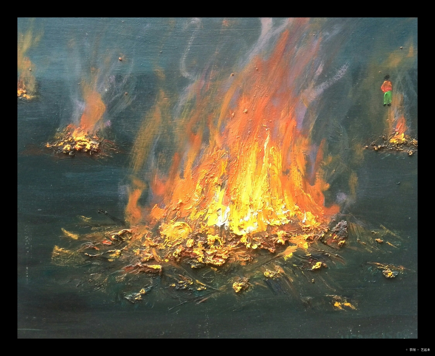 《火》,李刚, 2016年布面油画 
